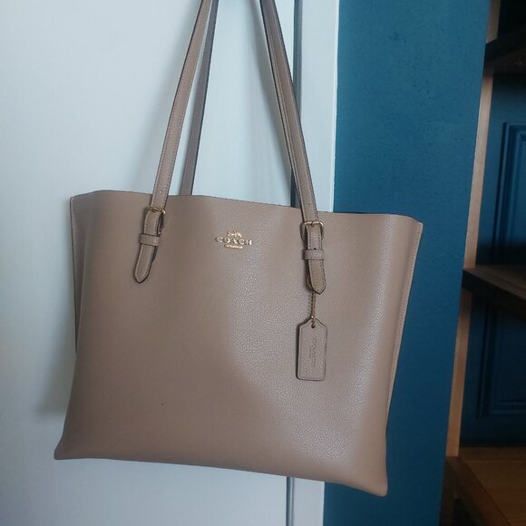 Coach Leather Tote Large Beige - Picture 2 of 2